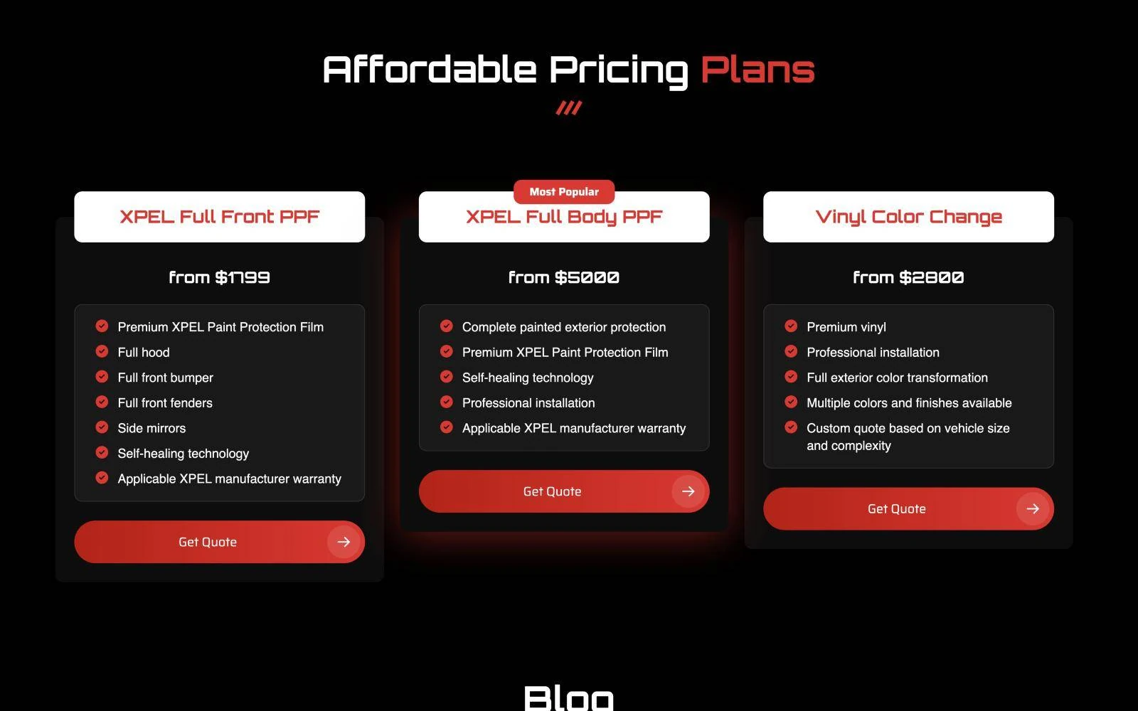 Affordable Pricing Plans with three packages