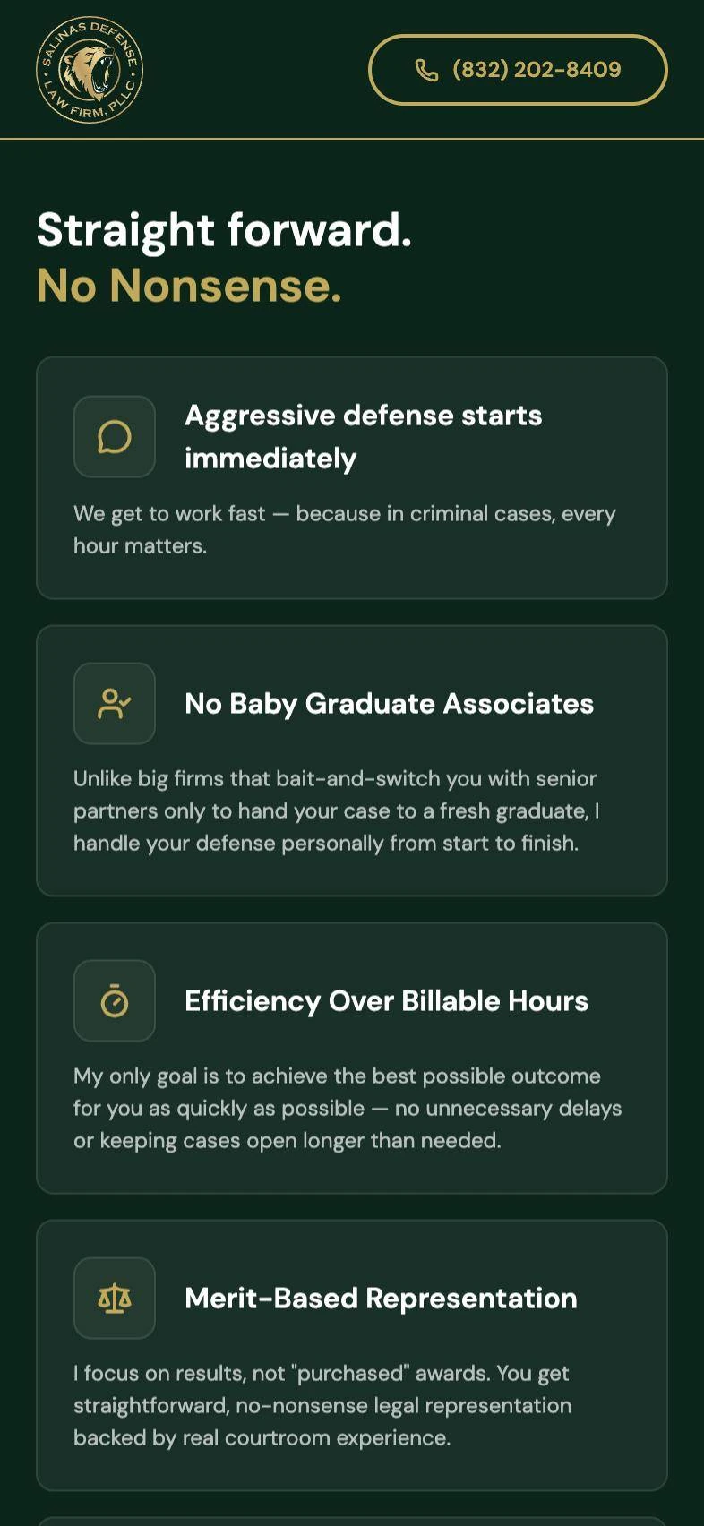 Salinas Defense mobile promise cards