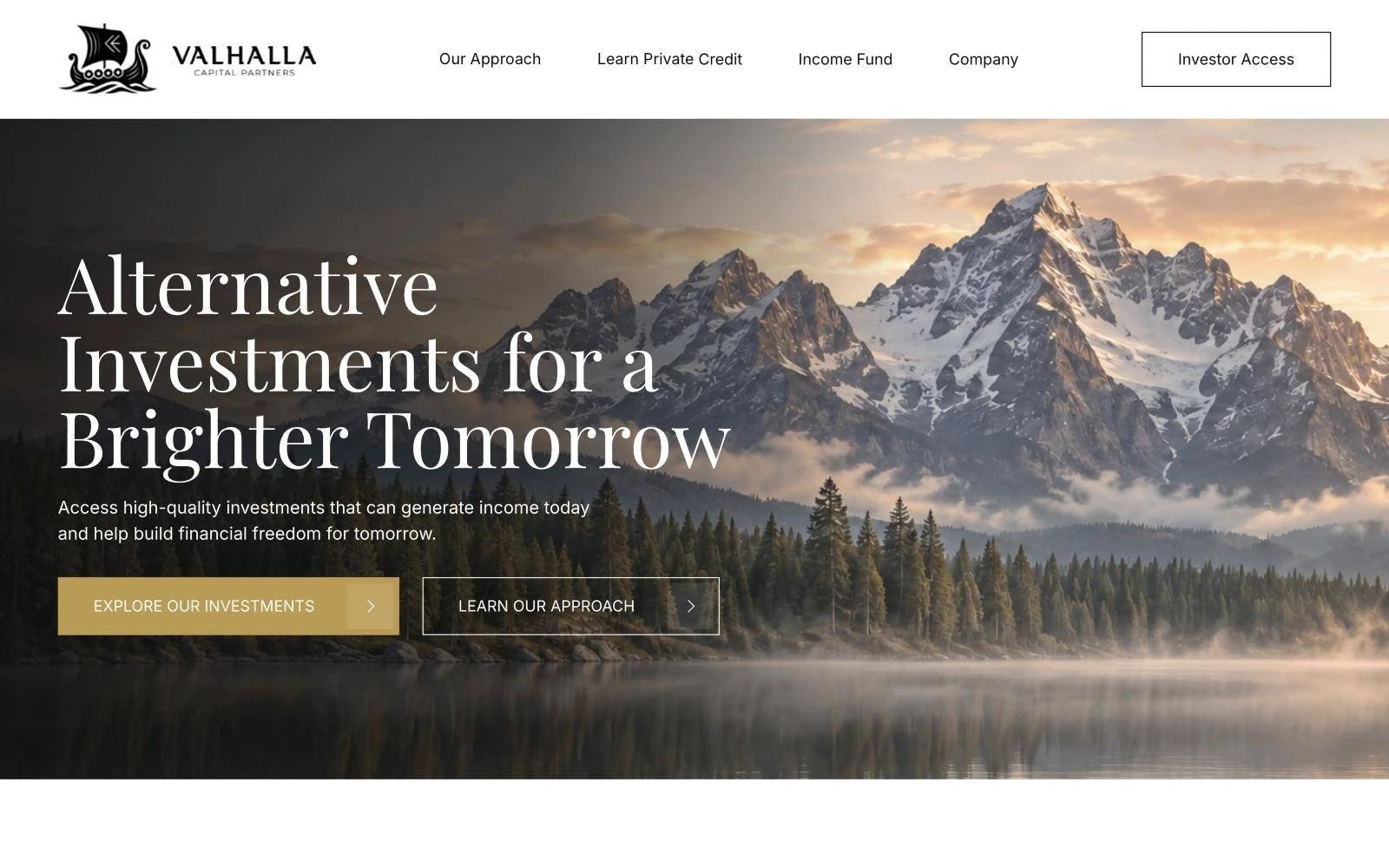 Valhalla Capital website